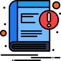 A book with a red exclamation mark on it vector