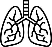 Lungs icon on white background vector