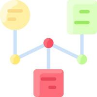 A diagram of a network with two different colored blocks vector