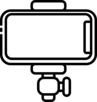 A phone with a tripod on it vector