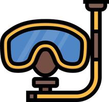 A diving mask and goggles on a white background vector