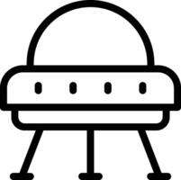 An outline of a flying saucer vector
