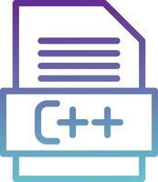 A file icon with a c on it vector