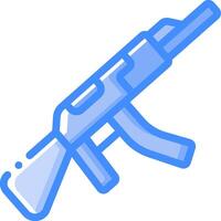 An ak - 47 rifle icon on a white background vector