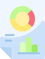 A colorful pie chart icon on a white background vector