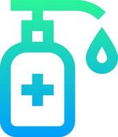 A bottle with a drop of liquid and a cross on it vector