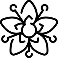 A flower with a stylized design on it vector