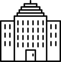 a building with a door and windows vector