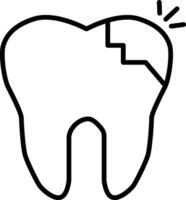 Tooth Decayed Icon vector