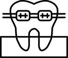Tooth Braces Icon vector