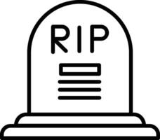 a black and white image of a tombstone with the word rip vector
