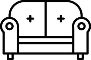 A black and white image of a couch vector