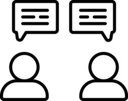 two people with speech bubbles and one with a speech bubble vector
