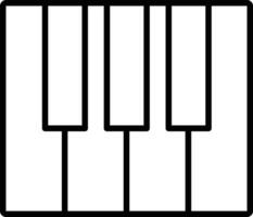 Piano keyboard icon vector