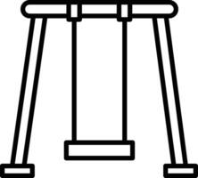 a swing set icon on a white background vector