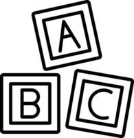 ABC Blocks Icon vector
