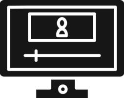 A computer monitor with a key icon on it vector