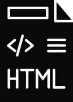 HTML File Illustration Icon vector