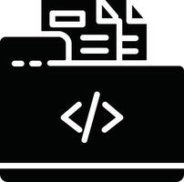 Coding Folder Illustration Icon vector