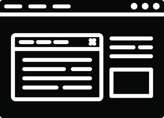 Browser Pop Up Illustration Icon
