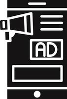 An ad for an ad on a phone vector