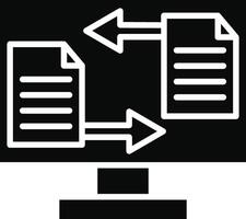 Online File Transfer Illustration Icon vector