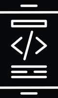 Mobile Coding Illustration Icon vector