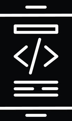 Mobile Coding Illustration Icon