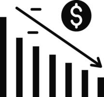 Decline Diagram Illustration Icon vector
