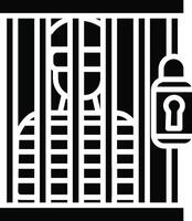 Prisioner Illustration Icon vector