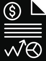 Stock Market Report Illustration Icon vector