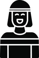 Smiling Women Illustration Icon vector