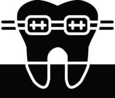 Tooth Braces Illustration Icon vector