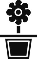 Flower Pot Illustration Icon vector