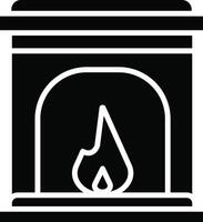 Fireplace Illustration Icon vector