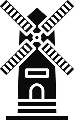 Windmill Illustration Icon