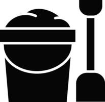 Sand Bucket Illustration Icon vector