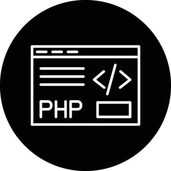 PHP Coding Illustration Icon vector
