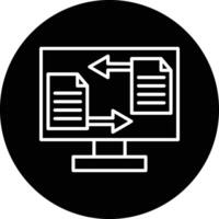Online File Transfer Illustration Icon vector