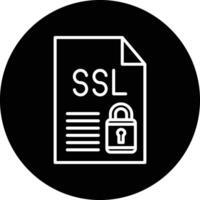 SSL File Illustration Icon vector
