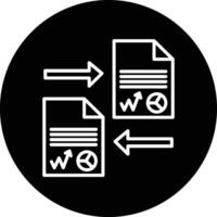 Documents Exchange Illustration Icon vector