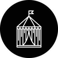 Circus Tent Illustration Icon vector