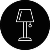 Table Lamp Illustration Icon vector