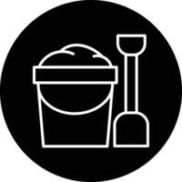 Sand Bucket Illustration Icon vector