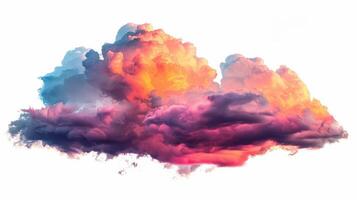 Clouds in the sky with a rainbow in the middle photo