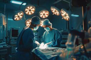 Two surgeons in an operating room photo