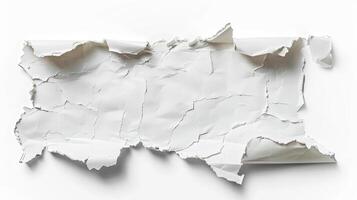 A piece of white paper torn in half photo