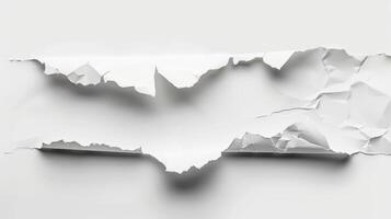 Torn paper background with white background photo
