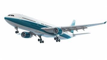 Airplane on white background photo