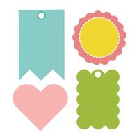 Playful Pastel Tags for Crafting and DIY Label Projects vector